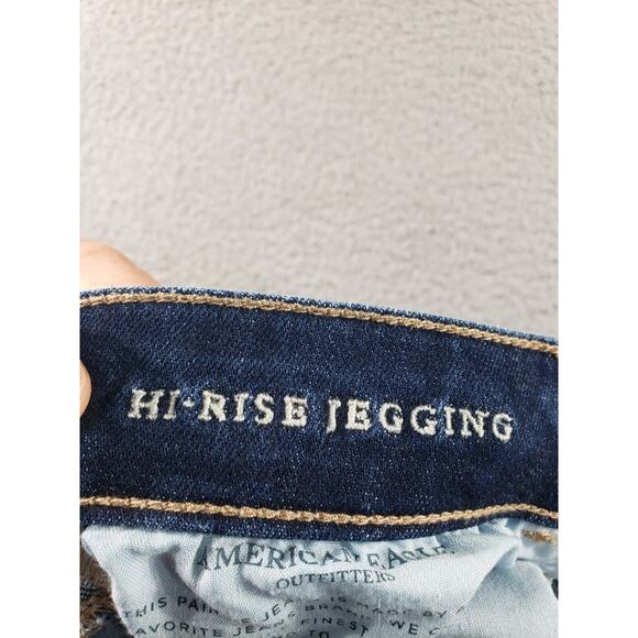 American Eagle Jeans Women's 8 Short Hi-Rise Jegging Distressed Stretch 28x27 - Picture 13 of 16